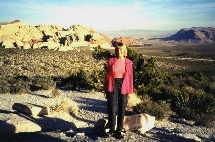 2002-02-26 4 Rosie on her birthday at Red Rock Canyon, Nevada