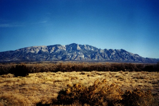 2002-02-10 5 Sandia mountains from Coronado Monument, Bernallilo, New Mexico