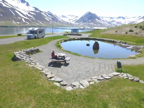 2013-06-16_1324__0263R Rosie & Ixi at picnic site above, Siglufjordur, Iceland.JPG