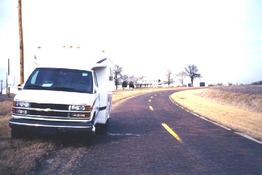 2002-01-28 4 Bam on short section of Old Route 66 brick road in Illinois