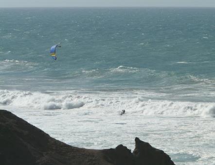 2014-02-10_1510__12517A Kite surfer at La Pared, Fuerteventura